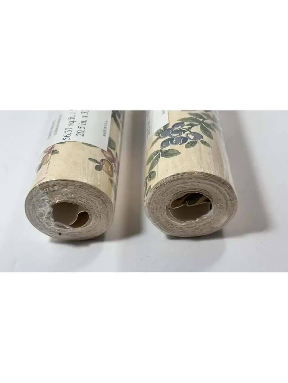 Set Of 2 VTG Grande Living Pre Pasted Floral Wallpaper 56.37 Sq Ft